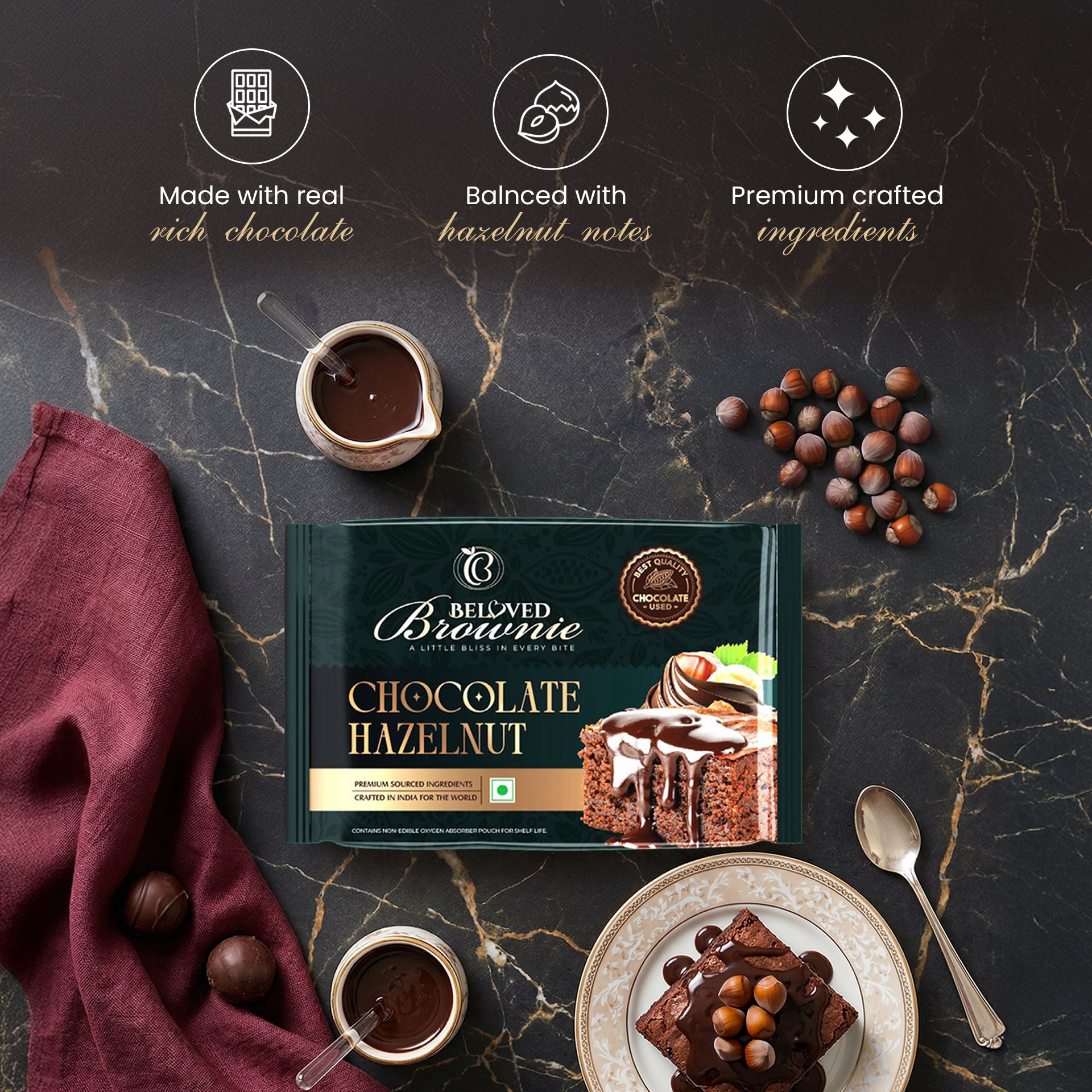 Gourmet Brownie Box| Assorted Pack of 4